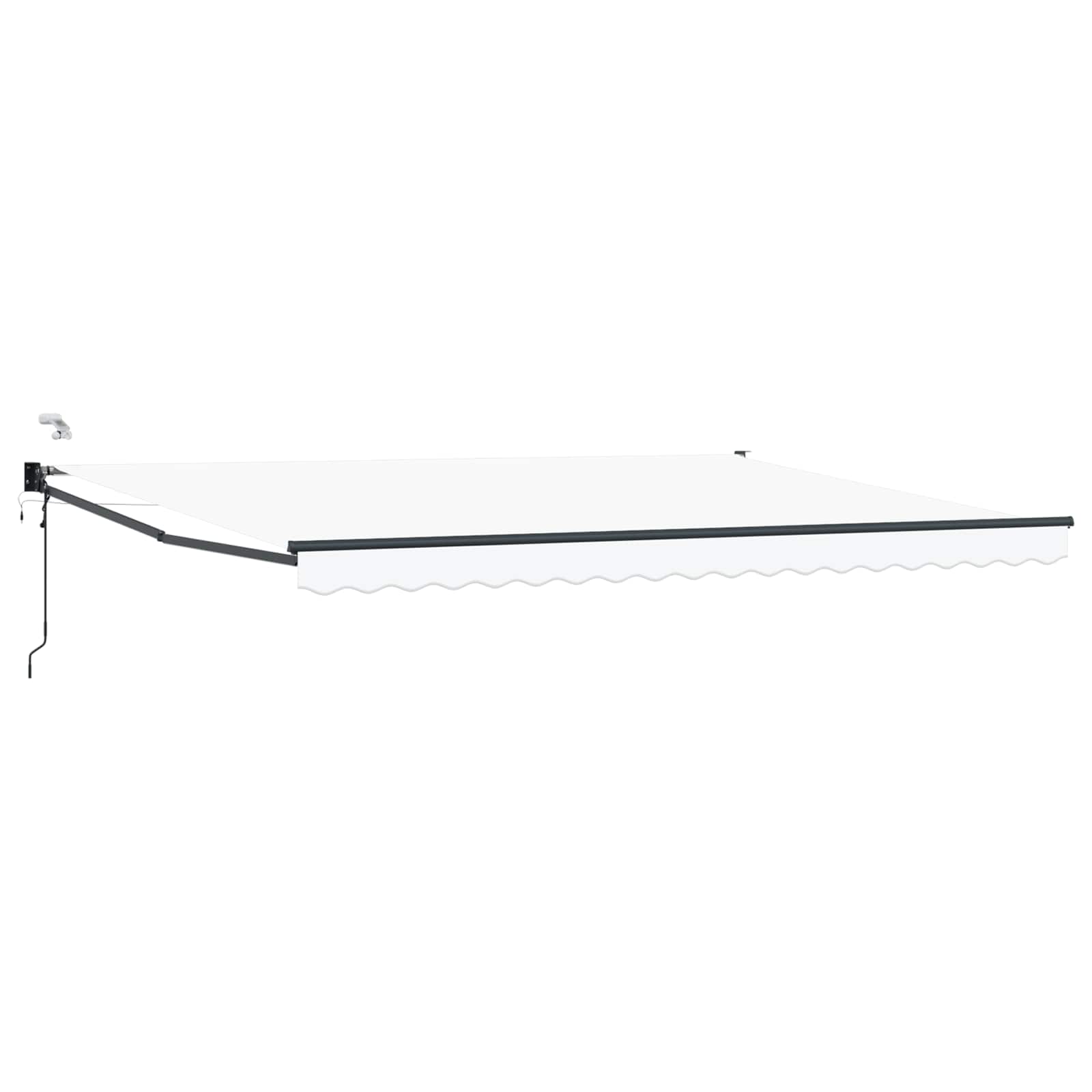 Elektrisch zonnescherm met Wit 4 × 3 m Aluminium