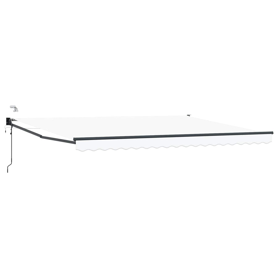Elektrisch zonnescherm met Wit 4 × 3 m Aluminium