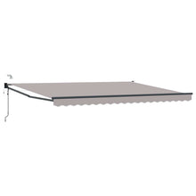 Elektrisch zonnescherm met Lichtgrijs 4 × 3 m Aluminium