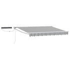Electric Retractable Awning Anthracite and White 3.5 x 2 m