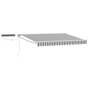 Elektrisch zonnescherm 3x2.5 m antraciet wit aluminium