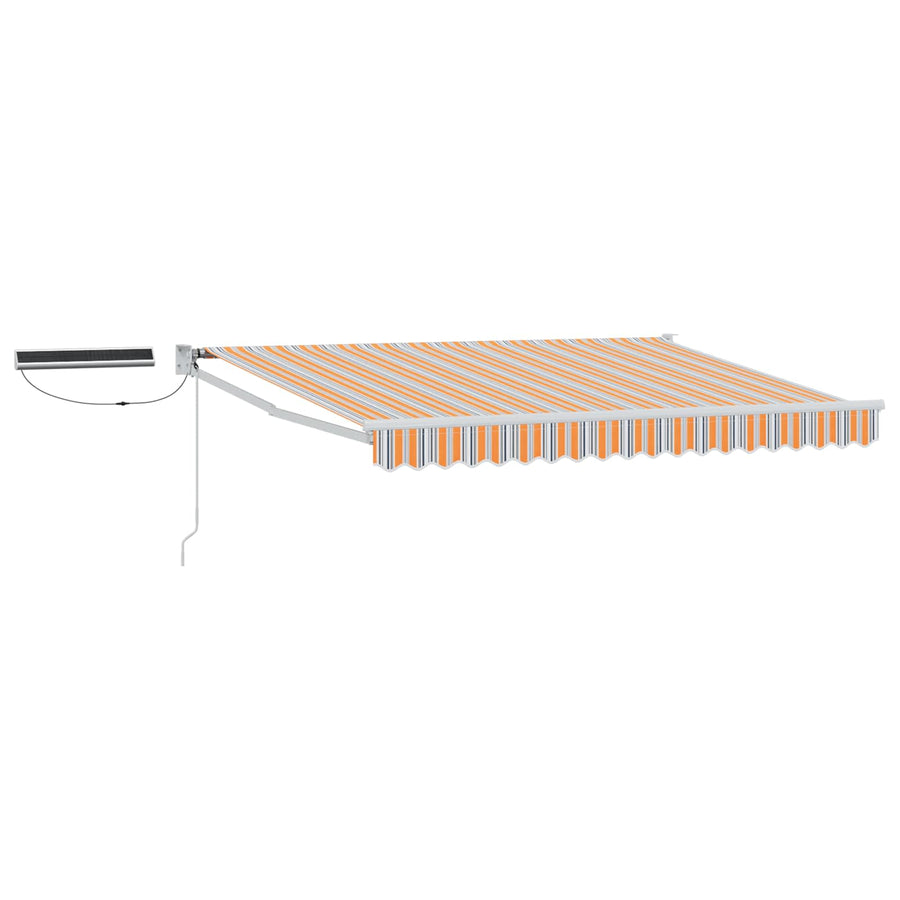 Elektrisch Uittrekbaar Zonnescherm Blauw en Oranje 3,5 x 2,5 m