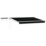 Elektrisch zonnescherm 3,5 x 2,5 m zwart aluminium