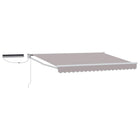 Elektrisch zonnescherm 3,5 x 2,5 m lichtgrijs aluminium