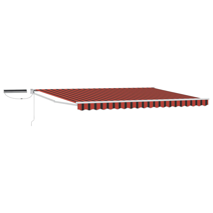 Elektrisch zonnescherm Oranje en Bruin 4 × 3 m Aluminium