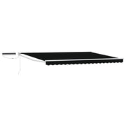 Elektrisch zonnescherm 4x3 m zwart aluminium