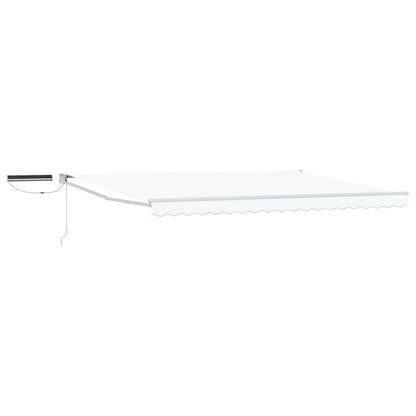 Elektrisch zonnescherm Wit 4 × 3 m Aluminium