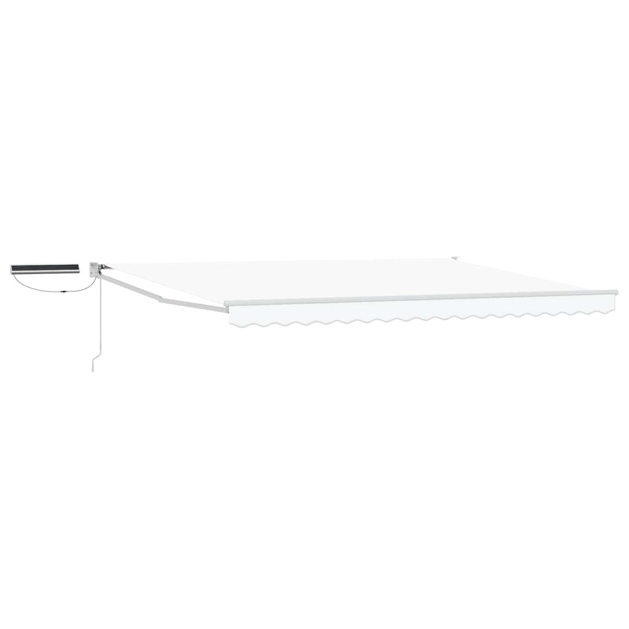 Elektrisch zonnescherm Wit 4 × 3 m Aluminium