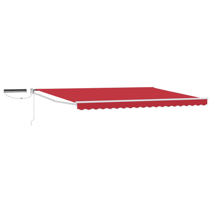 Elektrisch zonnescherm Rood 4 × 3 m Aluminium