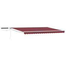 Elektrisch Uittrekbaar Zonnescherm Bordeaux Rood Wit 5 x 3 m