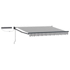 Electric Retractable Awning Anthracite and White 3.5 x 2 m