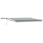 Electric Retractable Awning Green and White 4 x 3 m