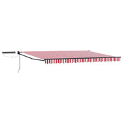 Elektrisch zonnescherm 5 x 3 m rood wit