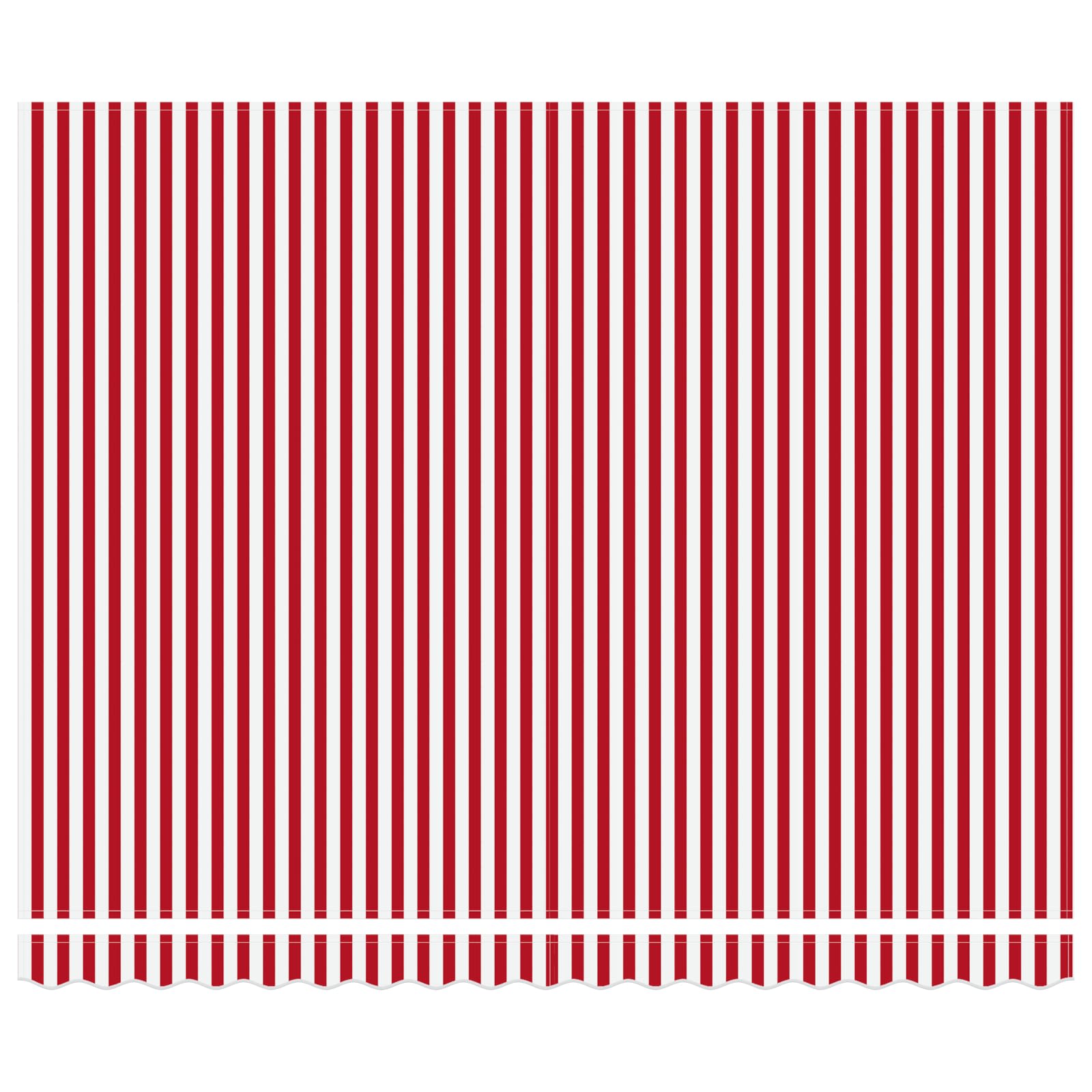 Inklapbaar Zonnescherm Rood en Wit 400 × 300 cm