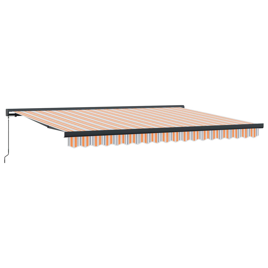 Inklapbaar Zonnescherm Oranje en Grijs 400 × 300 cm