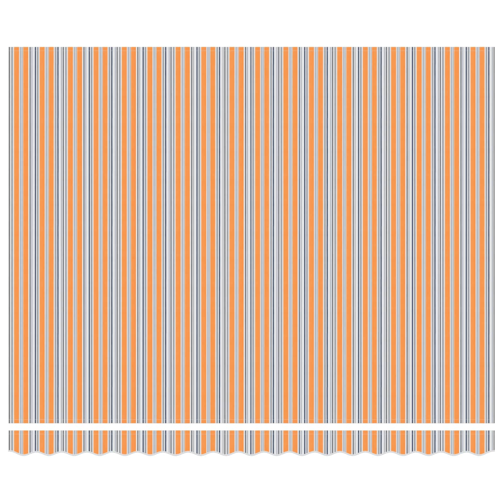 Inklapbaar Zonnescherm Oranje en Grijs 400 × 300 cm