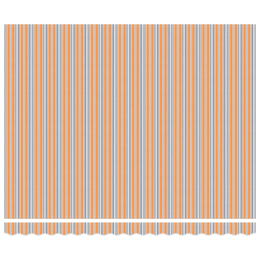 Inklapbaar Zonnescherm Oranje en Grijs 400 × 300 cm