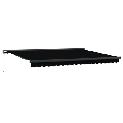 Inklapbaar Zonnescherm Zwart Canvas Zwart (anthraciet frame)