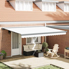 Retractable Awning White 4 x 3 m Canvas and Aluminum