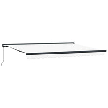 Inklapbaar Zonnescherm Wit Canvas Wit (anthraciet frame)