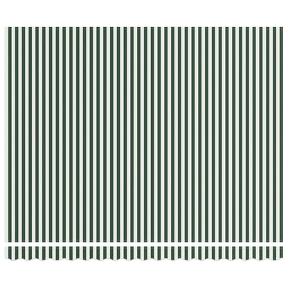Inklapbaar Zonnescherm Groen en Wit 4 × 3 m Canvas en Aluminium
