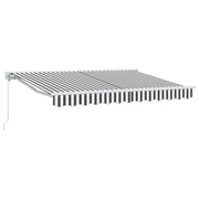 Luifel 3 x 2,5 m antraciet wit wandmontage