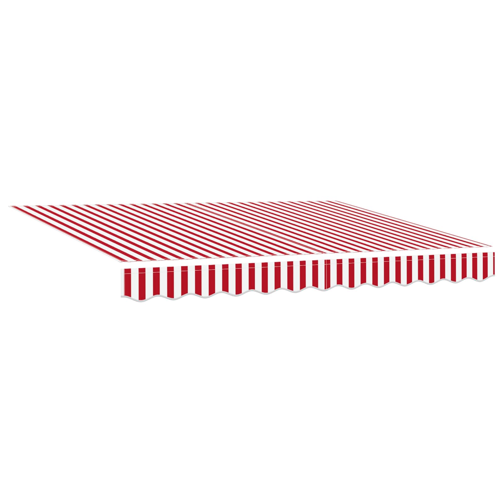 Handmatig uitschuifbare luifel Rood en Wit 3 x 2,5 m