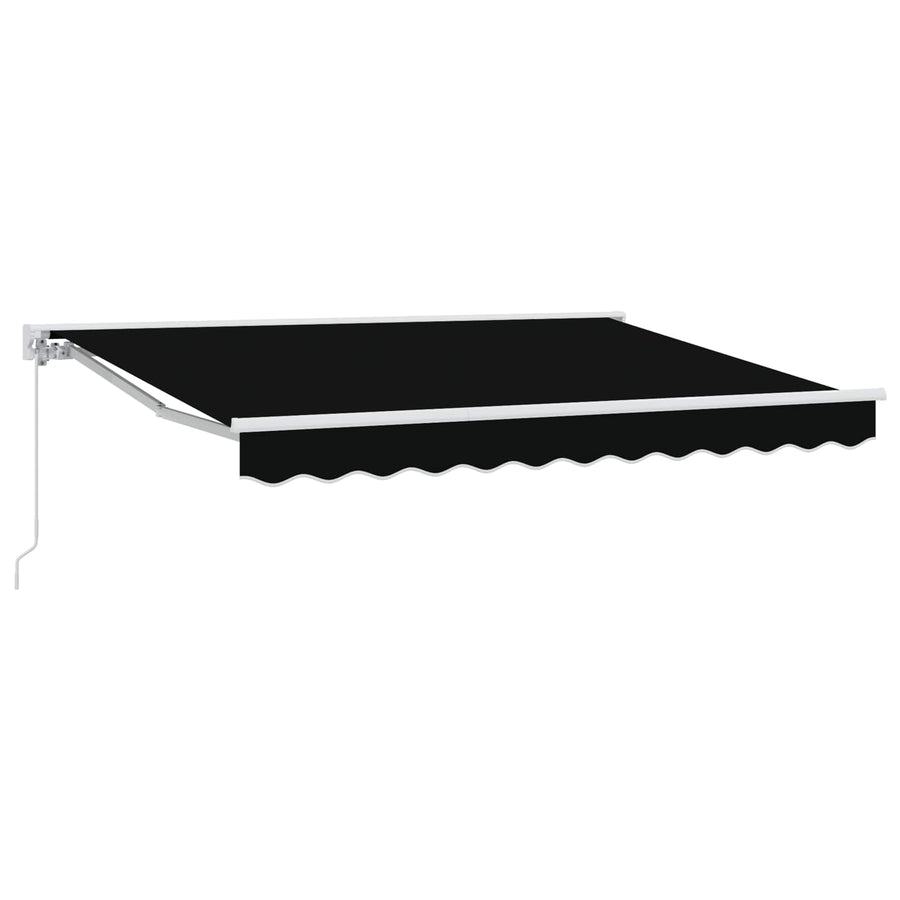 Handmatig uitschuifbare luifel Zwart 3 x 2,5 m