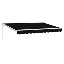 Handmatig uitschuifbare luifel Zwart 3,5 x 2,5 m