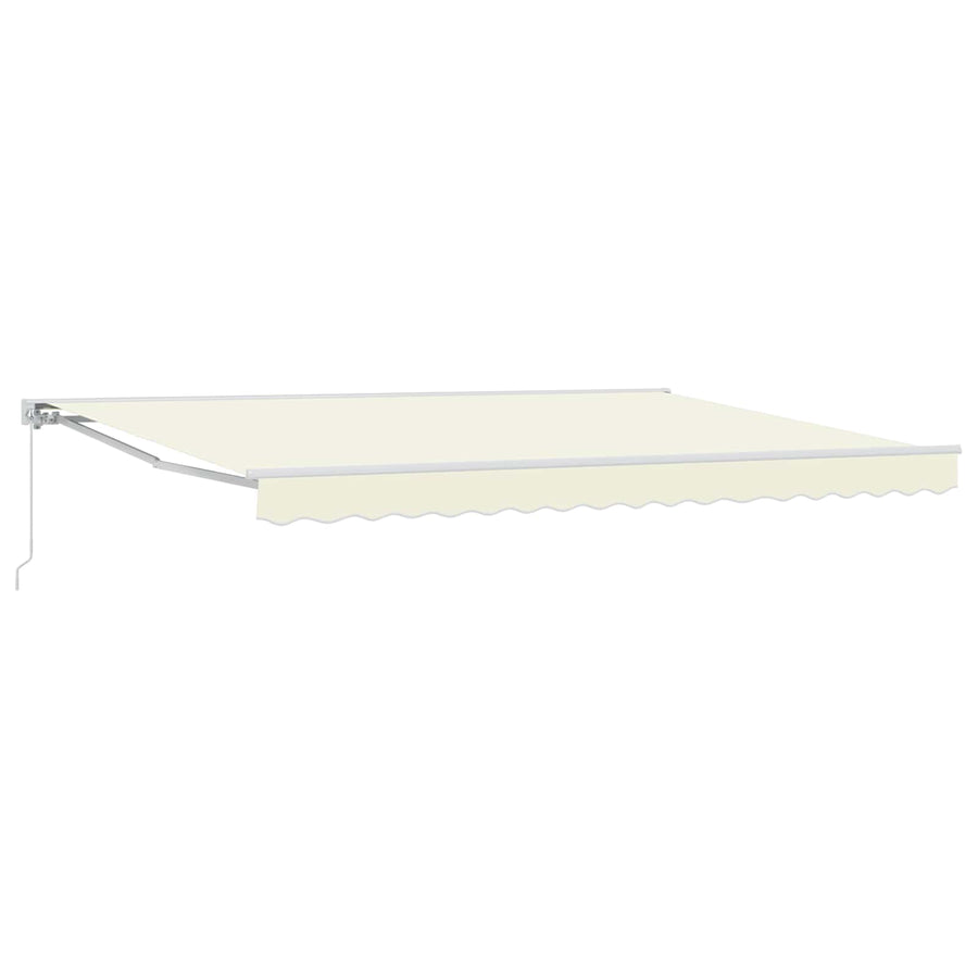 Handmatig uitschuifbare luifel Crème 4,5 × 3,5 m
