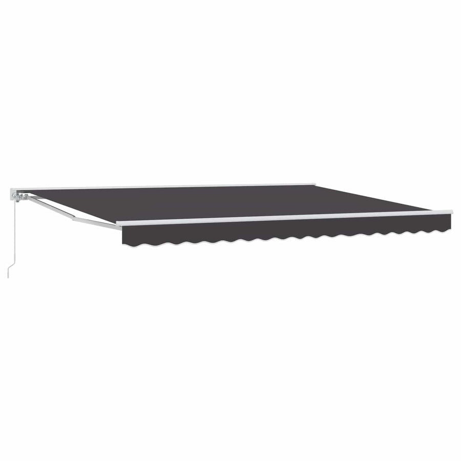 Handmatig uitschuifbare luifel Antraciet 4,5 × 3,5 m