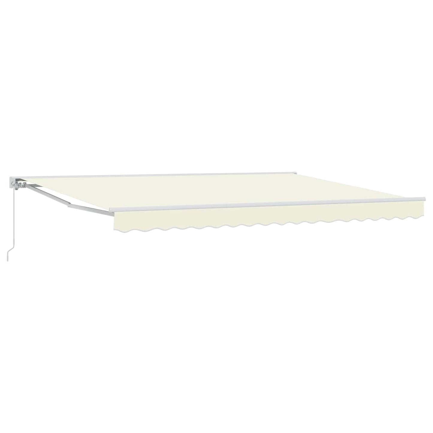 Handmatig uitschuifbare luifel Crème 5 × 3,5 m