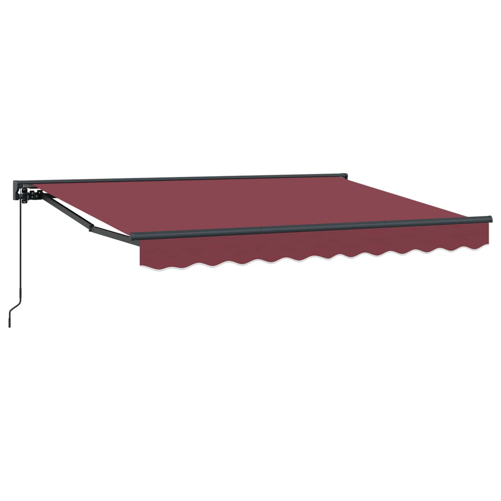 Handmatig uitschuifbare luifel Bordeauxrood 3 x 2 m