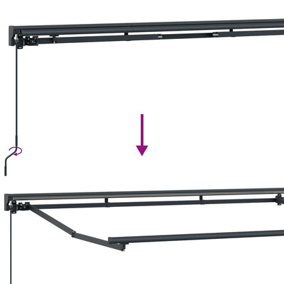 Handmatig uitschuifbare luifel Bordeauxrood 3 x 2 m