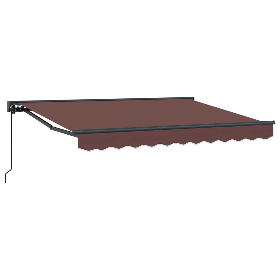 Handmatig uitschuifbare luifel Bruin 3,5 x 2 m
