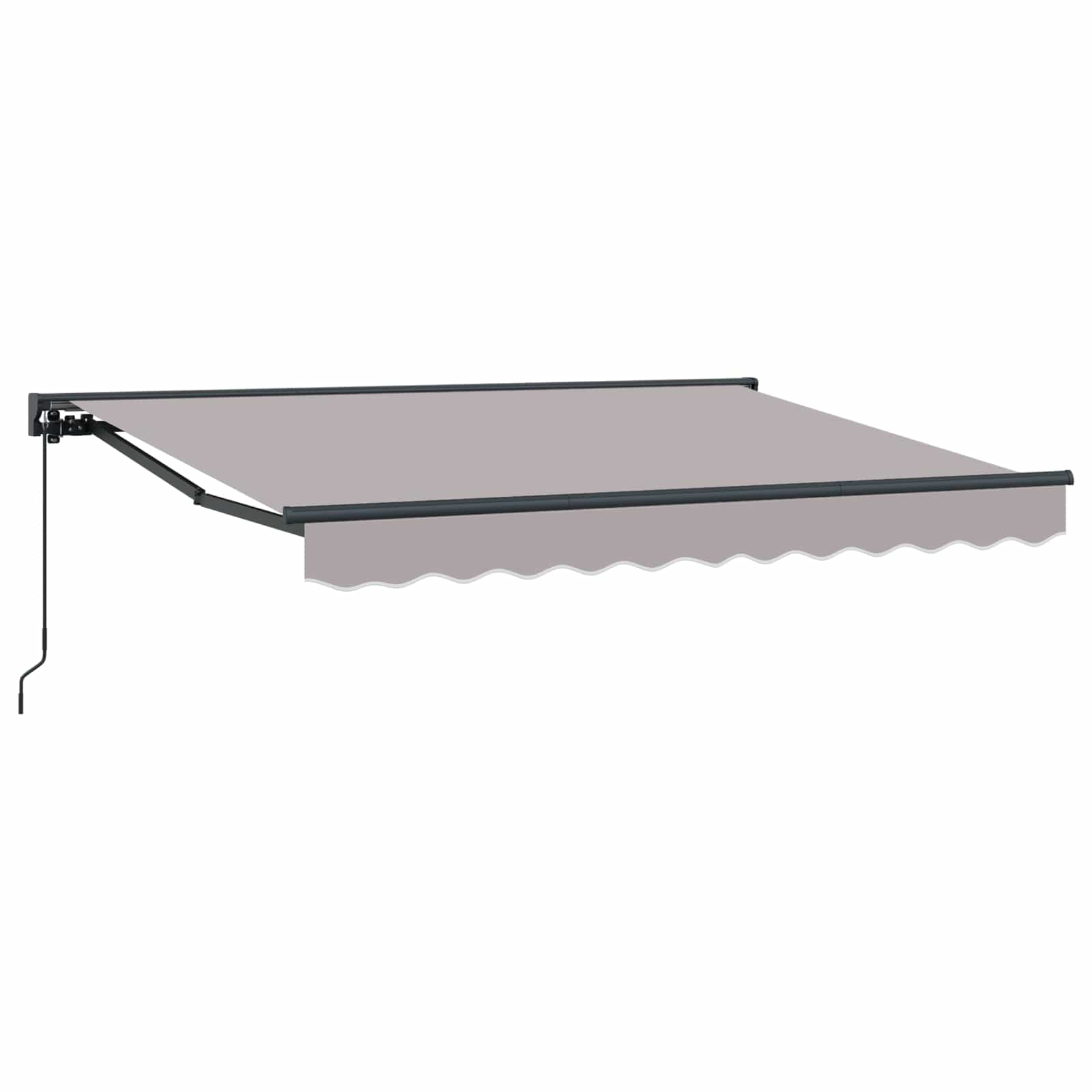 Handmatig uitschuifbare luifel Lichtgrijs 3,5 x 2 m