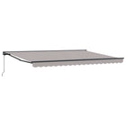 Luifel 4 x 2 m lichtgrijs wandmontage