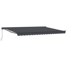Handmatig uitschuifbare luifel Antraciet 4,5 × 3,5 m