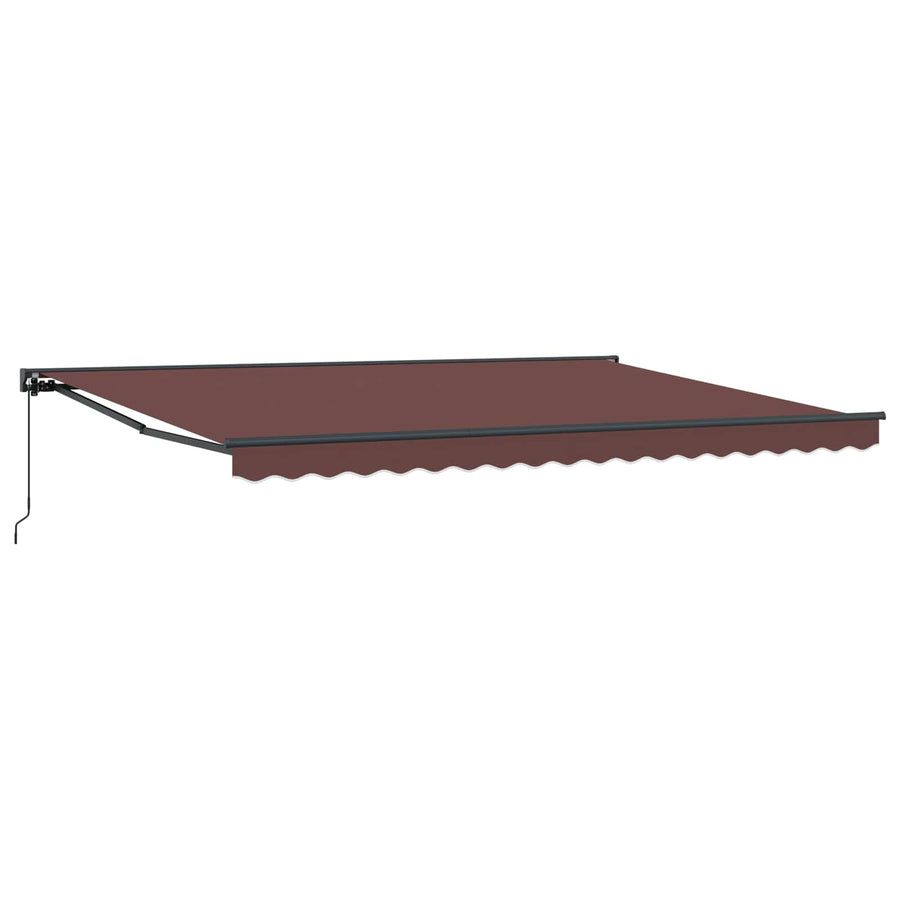 Handmatig uitschuifbare luifel Bruin 4,5 × 3,5 m