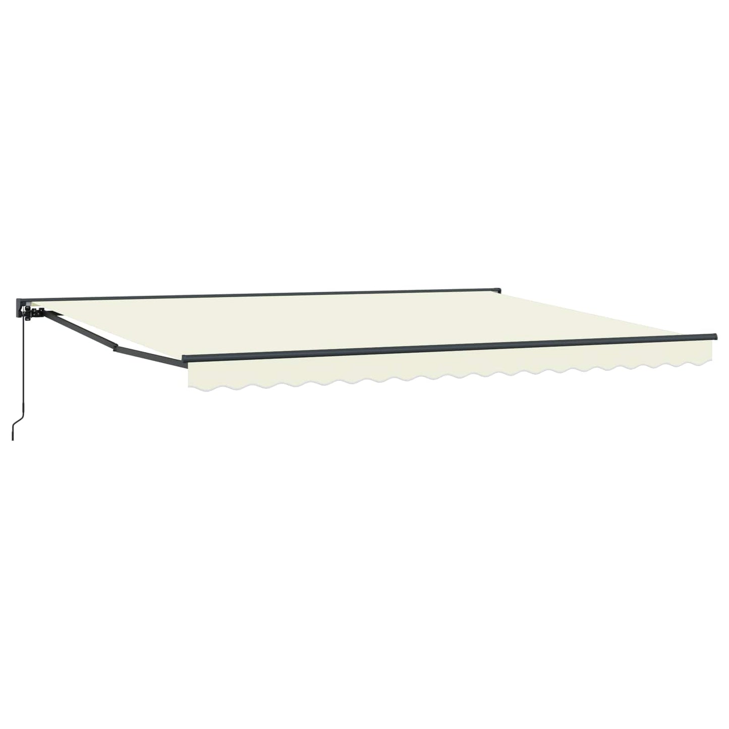 Handmatig uitschuifbare luifel Crème 5 × 3,5 m