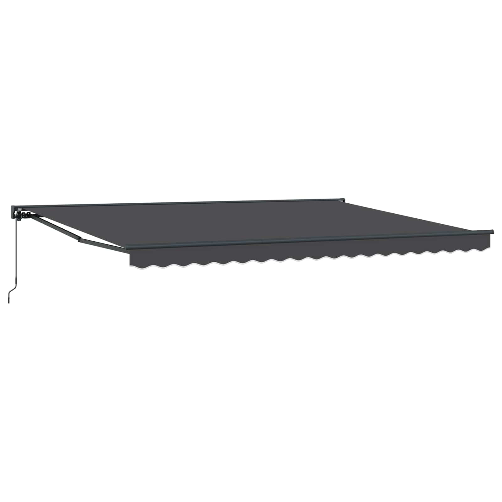 Handmatig uitschuifbare luifel Antraciet 5 × 3,5 m
