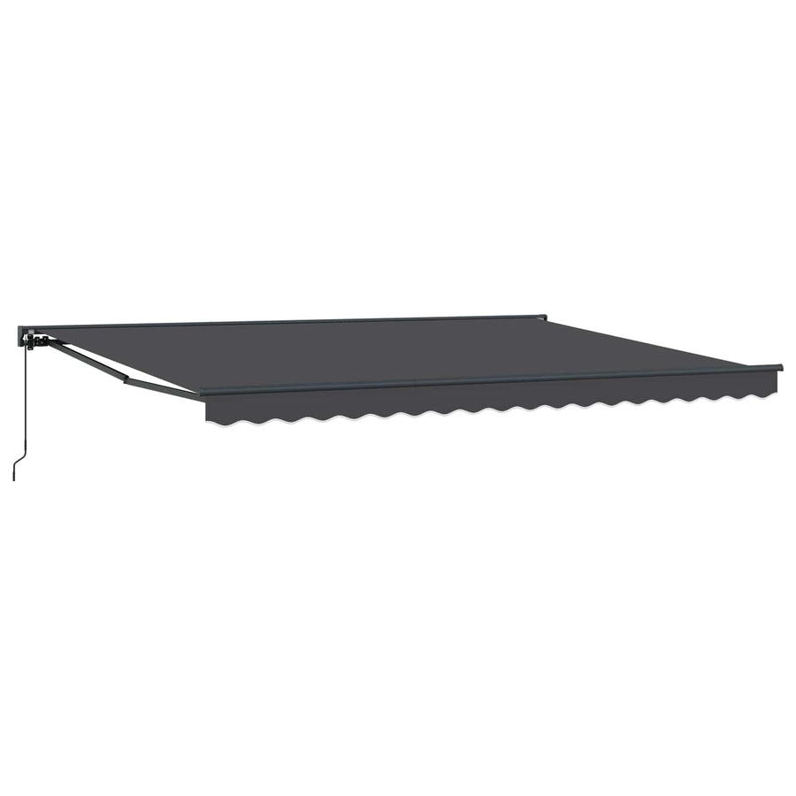 Handmatig uitschuifbare luifel Antraciet 5 × 3,5 m
