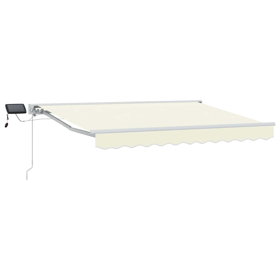 Handmatige Luifelhouder met LED's Crème 2,5 x 2 m