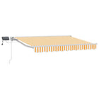 Manual Awning with Yellow and White LEDs 2.5 x 2 m