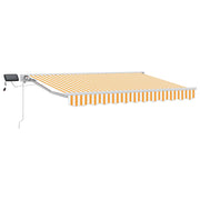 Luifel 2,5 x 2 m geel wit met LED