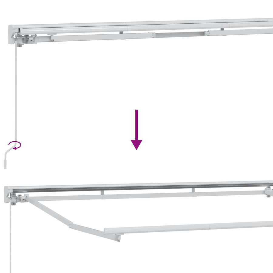 Handmatige Luifelhouder met LED's Antraciet 2,5 x 2 m
