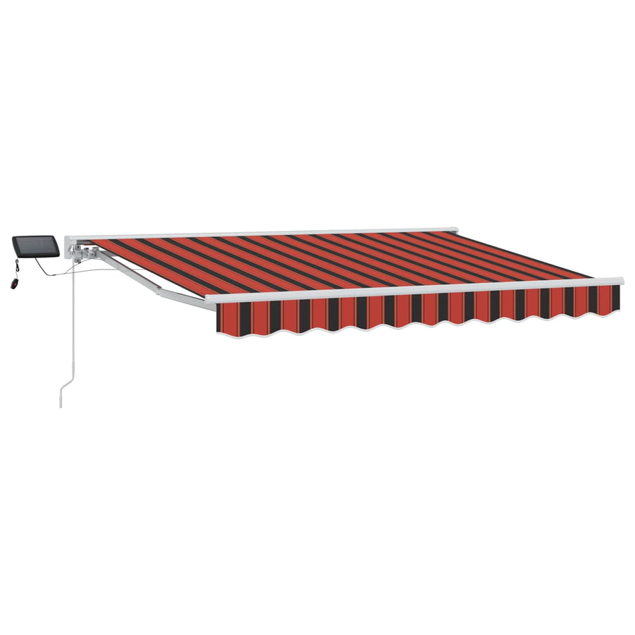 Handmatige Luifelhouder met LED's Oranje en Zwart 2,5 x 2 m