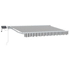 Luifel 2,5 x 2 m antraciet wit met LED