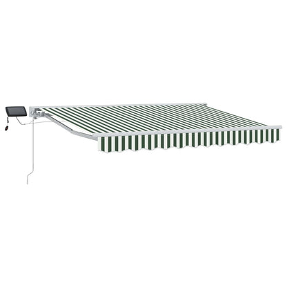Handmatige Luifelhouder met LED's Groen en Wit 3 x 2 m
