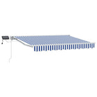 Luifel 3,5 x 2 m handmatig met LED blauw wit